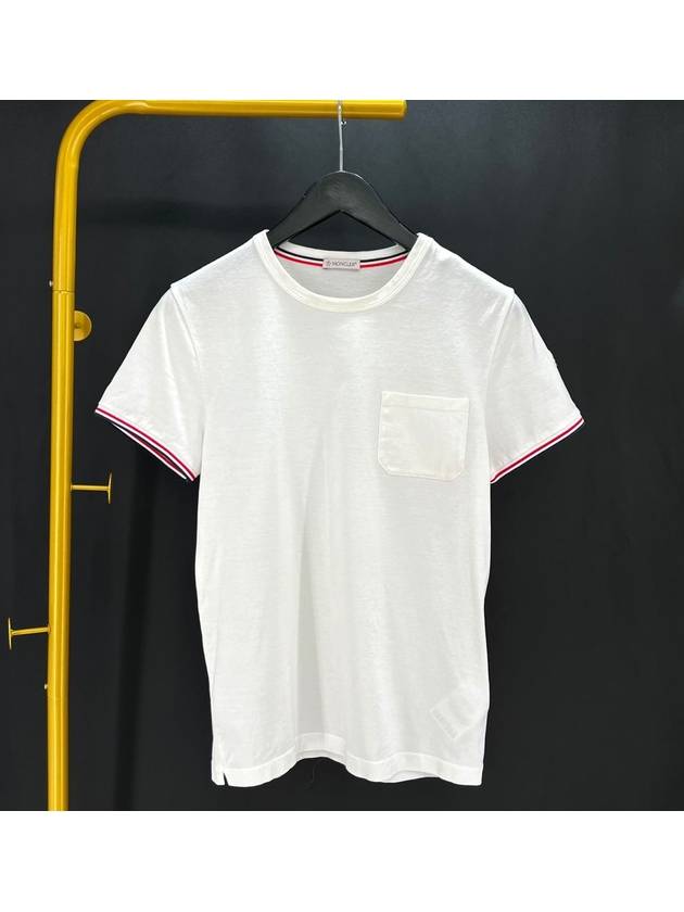 Pocket short sleeve t shirt white S size - MONCLER - BALAAN 3