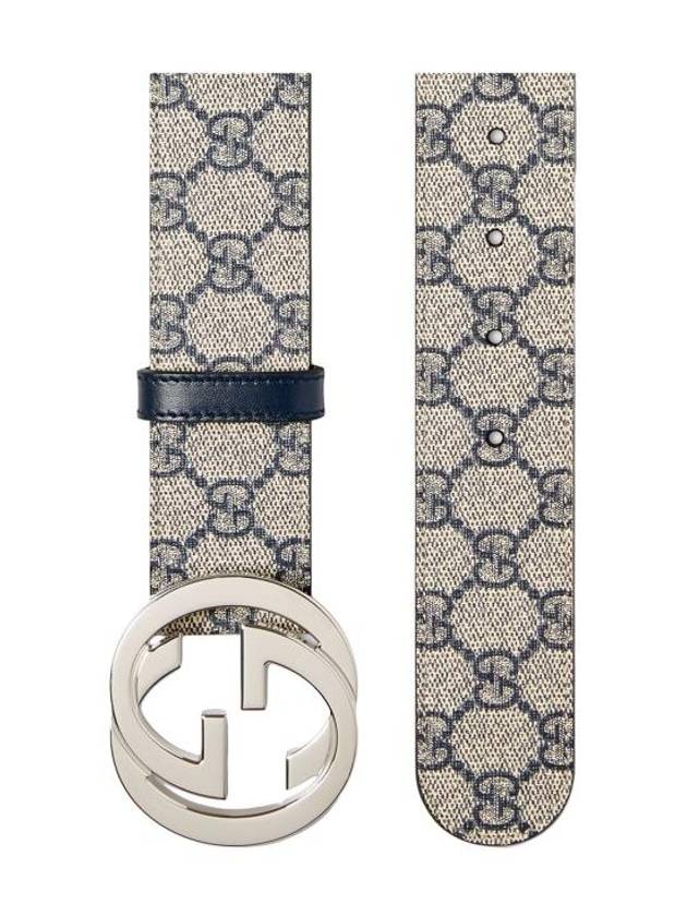 Interlocking GG Buckle Supreme Belt Beige - GUCCI - BALAAN 3