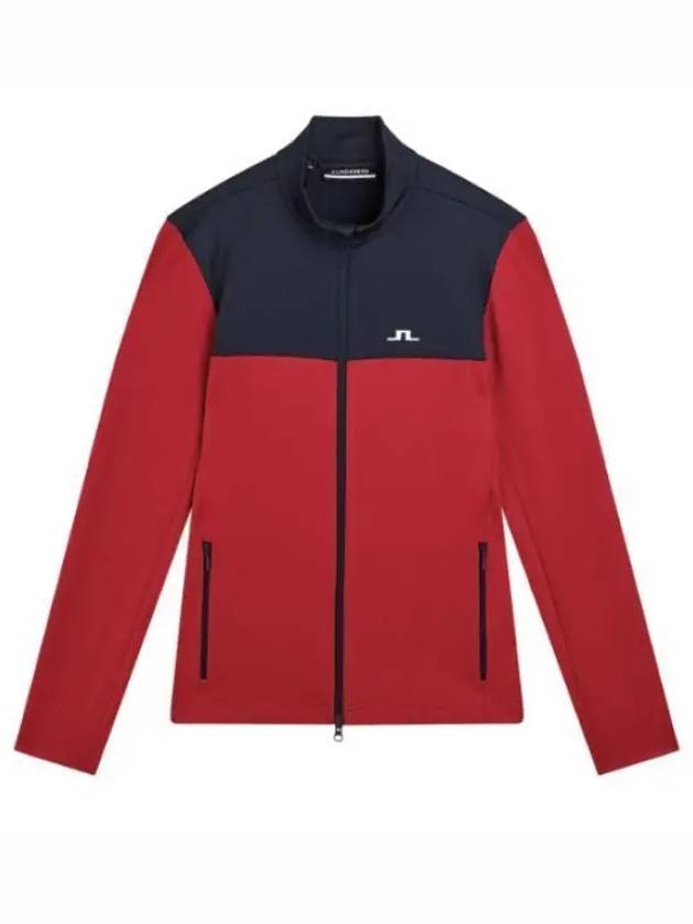 Banks Mid Layer Zip-Up Jacket Red - J.LINDEBERG - BALAAN 2