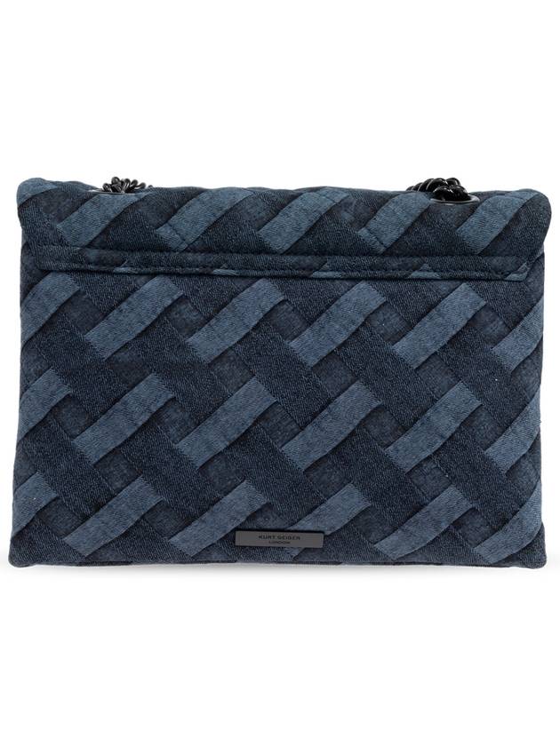 Kurt Geiger Denim Shoulder Bag ‘Kensington Large’, Women's, Navy Blue - KURT GEIGER - BALAAN 3