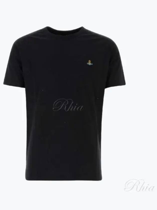 ORB Logo Cotton Short Sleeve T-Shirt Black - VIVIENNE WESTWOOD - BALAAN 2