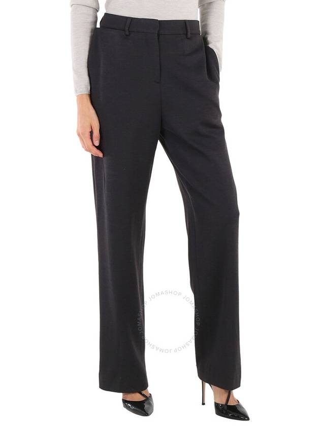 Burberry Ladies Charcoal Grey Straight Cashmere Trousers, Brand Size 8 (US Size 6) - BURBERRY - BALAAN 1