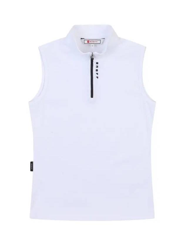 ribbed jersey half-zip tank top OF9813LAWHITE - ONOFF - BALAAN 1