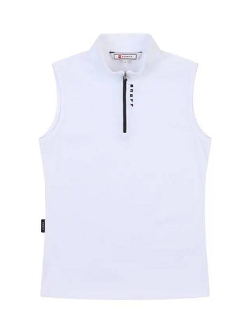 ribbed jersey half-zip tank top OF9813LAWHITE - ONOFF - BALAAN 1