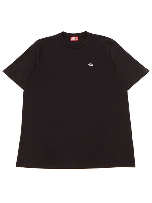 T Just Doval PJ Oval D Patch Short Sleeve T Shirt Black - DIESEL - BALAAN 2