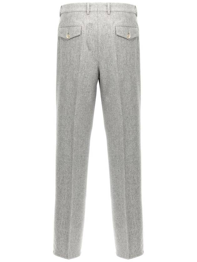 Flap Pocket Straight Pants Grey - BRUNELLO CUCINELLI - BALAAN 3