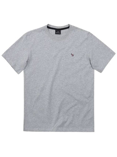 Zebra Logo Cotton Short Sleeve T-Shirt Grey - PAUL SMITH - BALAAN 1