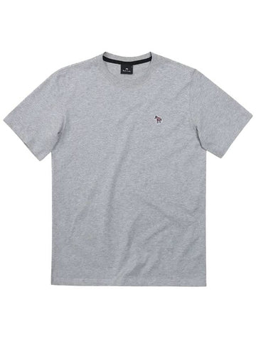 Zebra Logo Cotton Short Sleeve T-Shirt Grey - PAUL SMITH - BALAAN 1
