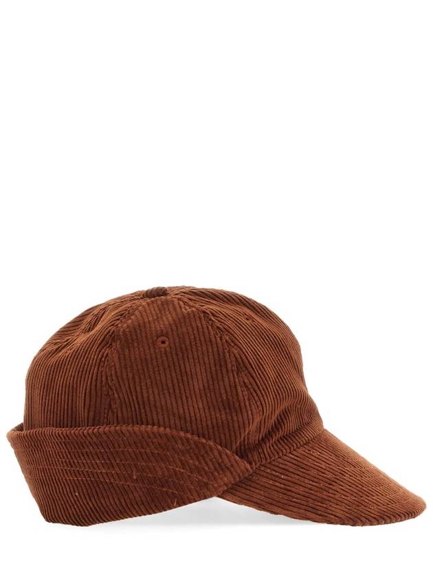 Embroidered Logo Corduroy Ball Cap Brown - BARACUTA - BALAAN 3