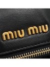 Black leather Materasse gold flap clutch cross bag 5BF385 - MIU MIU - BALAAN 6