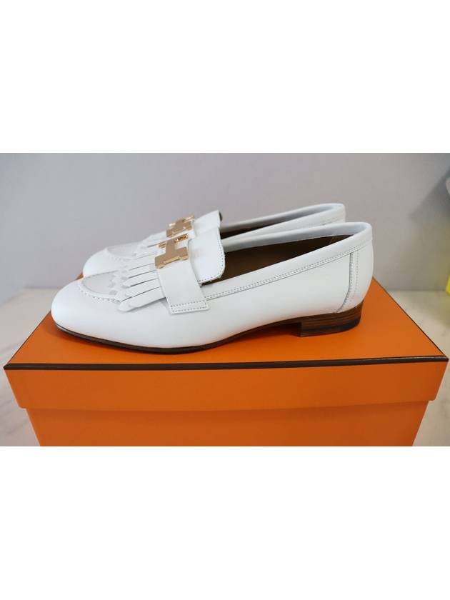 Royal Calfskin Loafers Blanc - HERMES - BALAAN 4