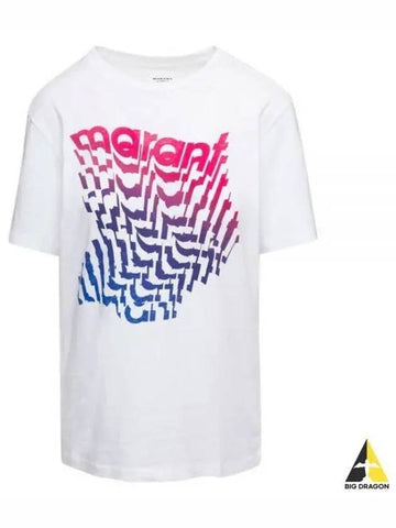 Etoile ZEWEL graphic logo short sleeve t shirt TS0001FA A1N89E 20WH - ISABEL MARANT - BALAAN 1