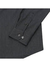 Men s Herringbone Dobby Span Shirt 6002GXUP NAVY - BLACK&WHITE - BALAAN 4