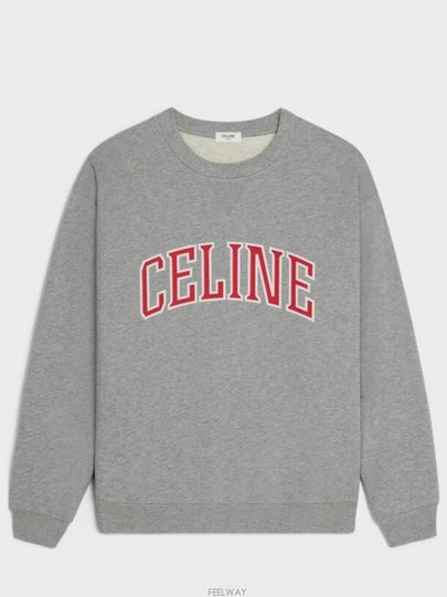 Logo Print Sweatshirt Grey - CELINE - BALAAN 2