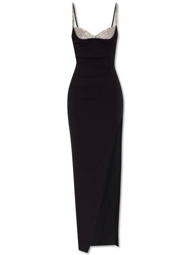 Balmain Dress With Shimmering Crystals, Women's, Black - BALMAIN - BALAAN 1