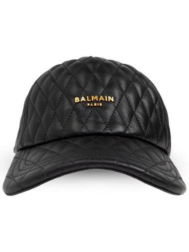 Balmain Leather Cap, Women's, Black - BALMAIN - BALAAN 1