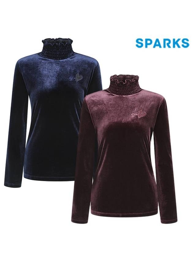 Women s Velvet Neck Polar T Shirt SL3LTS007 - SPARKS - BALAAN 1