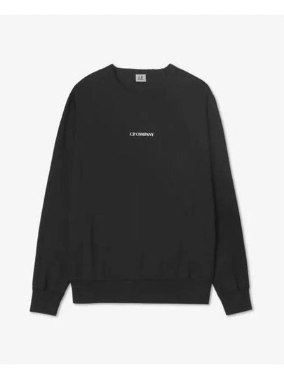 Light Fleece Logo Sweatshirt Black - CP COMPANY - BALAAN 2