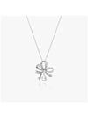 Hyperbola Bow Large Pendant Necklace Silver - SWAROVSKI - BALAAN 3