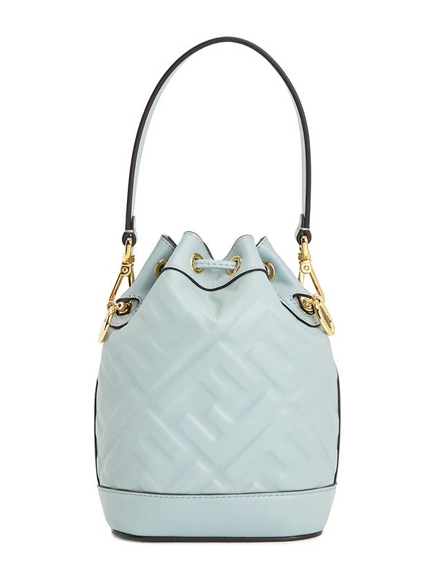 Mon Tresor FF Motif Leather Mini Bag Light Blue - FENDI - BALAAN 4