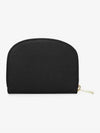 Demi Lune Half Moon Zipper Card Wallet Black - A.P.C. - BALAAN 3