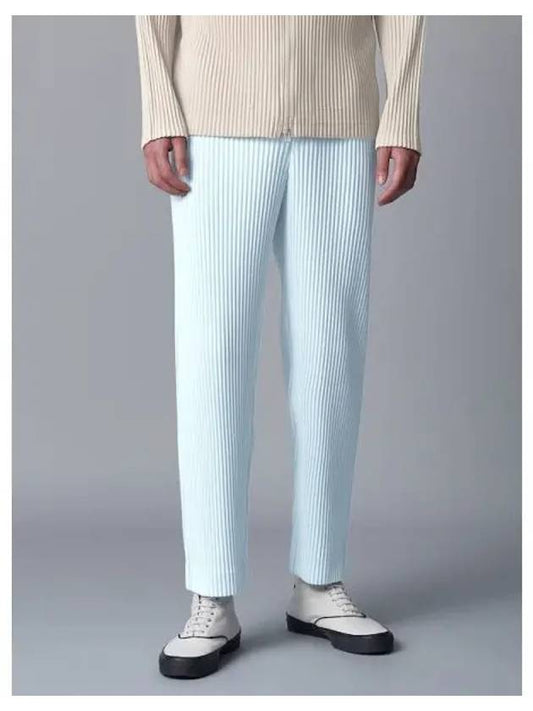 Color pleated straight fit pants blue domestic product GM0024042601077 - ISSEY MIYAKE - BALAAN 1
