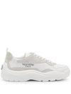 Gum Boy Leather Suede Low Top Sneakers White - VALENTINO - BALAAN 2