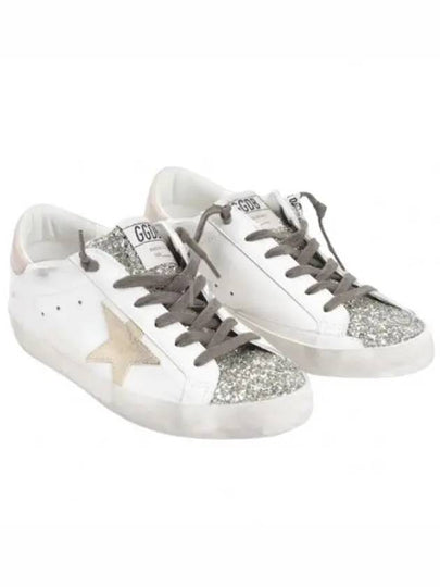 Platinum Glitter Toe Leather Low Top Sneakers White - GOLDEN GOOSE - BALAAN 2