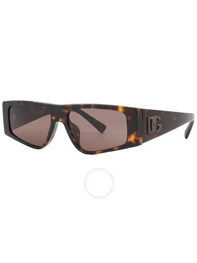 Dolce and Gabbana Brown Rectangular Men's Sunglasses DG4453F 502/73 55 - DOLCE&GABBANA - BALAAN 2