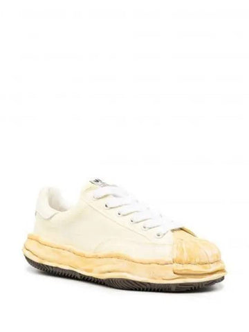 24 A11FW716 White Blakey VL OG Sole Canvas Low Top Sneakers - MIHARA YASUHIRO - BALAAN 1