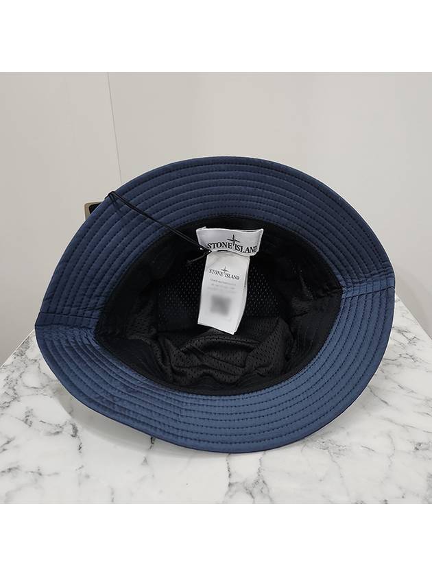 Econyl Regenerated Nylon Bucket Hat Avio Blue - STONE ISLAND - BALAAN 6