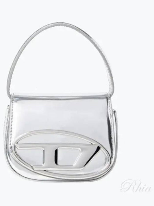 1DR Compact Mirrored Leather Shoulder Bag Silver - DIESEL - BALAAN 2