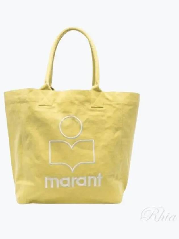 Yenky Embroidered Logo Large Shopper Tote Bag Yellow - ISABEL MARANT - BALAAN 2