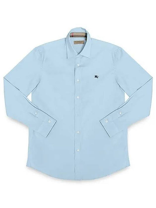 Men's Cambridge Long Sleeve Shirt Blue - BURBERRY - BALAAN 1