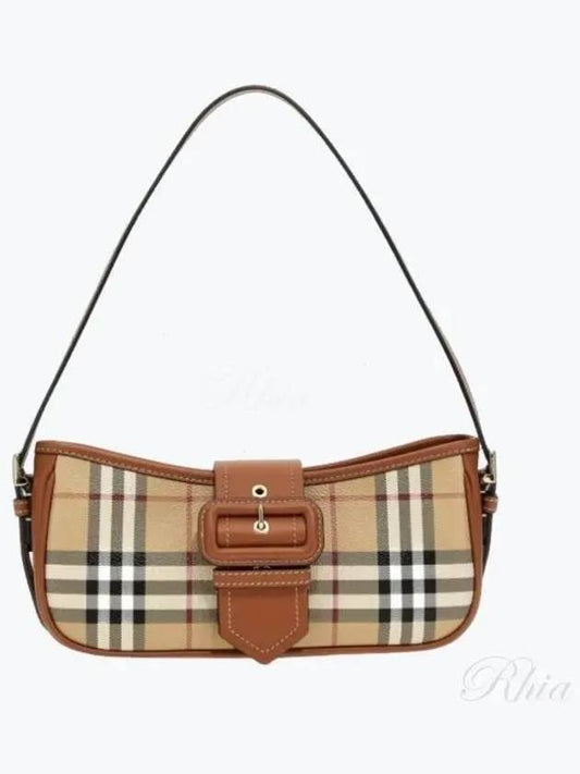 Buckle Strap Check Sling Shoulder Bag Beige - BURBERRY - BALAAN 2