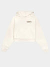 Women's SRWC Logo Cropped Hoodie Beige - SPORTY & RICH - BALAAN 2