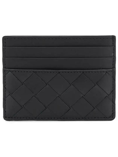 Intrecciato Leather Card Wallet Black - BOTTEGA VENETA - BALAAN 2