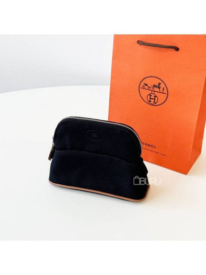 Bolide Fabric Small Pouch Bag Noir - HERMES - BALAAN 2