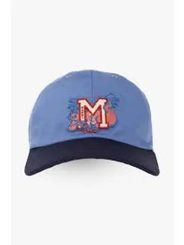 M Patch Two-Tone Cotton Ball Cap Blue - MARNI - BALAAN 2