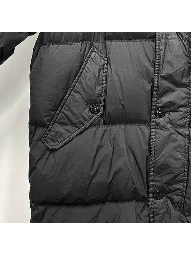 Men's Wappen Patch Crinkle Wraps Long Padding Black - STONE ISLAND - BALAAN 6