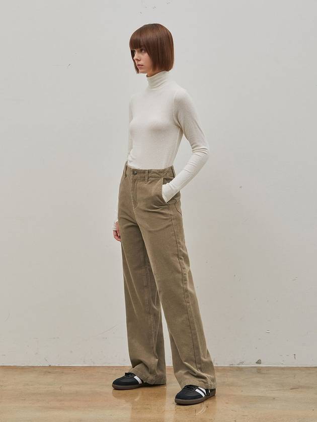 Corduroy steady straight long pants brown - RYUL+WAI: - BALAAN 2