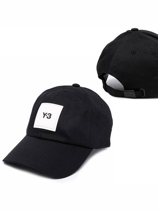 Yohji Yamamoto Logo Patch Square Label Ball Cap Black - Y-3 - BALAAN 2