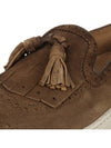 Suede Tassel Loafer Camel - SANTONI - BALAAN 6