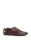 Jordaan Leather Loafers Brown Gold - GUCCI - BALAAN 6