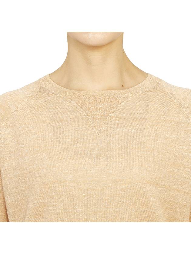 Women's Crew Neck Wool Knit Top Beige - VANESSA BRUNO - BALAAN 7