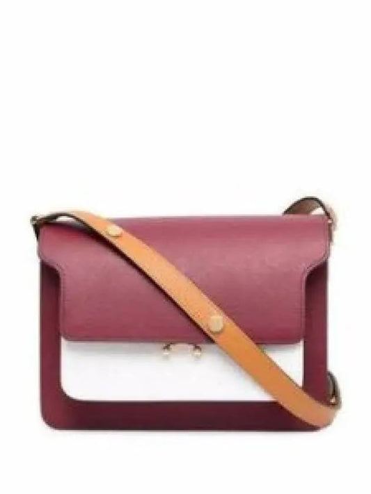 Saffiano Color Block Trunk Cross Bag Red - MARNI - BALAAN 2