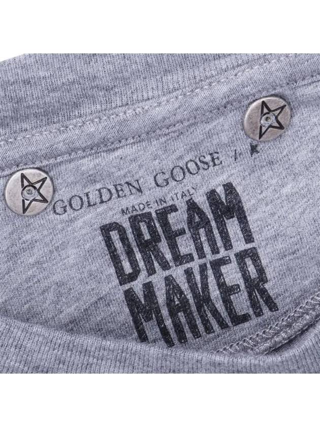 Print Dream Cotton Short Sleeve T-Shirt Gray - GOLDEN GOOSE - BALAAN.