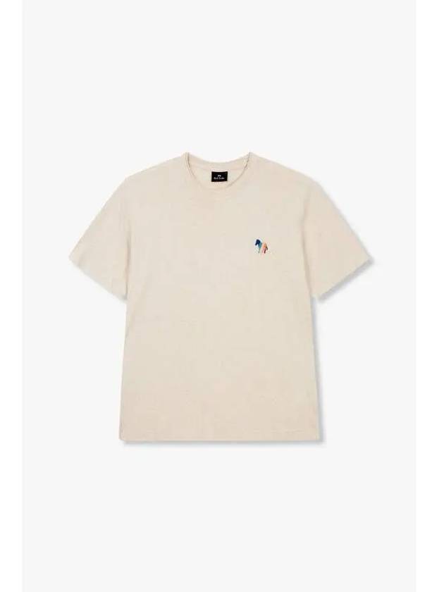 PS zebra embroidery slub t shirt beige - PAUL SMITH - BALAAN 1