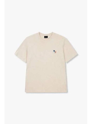 PS zebra embroidery slub t shirt beige - PAUL SMITH - BALAAN 1