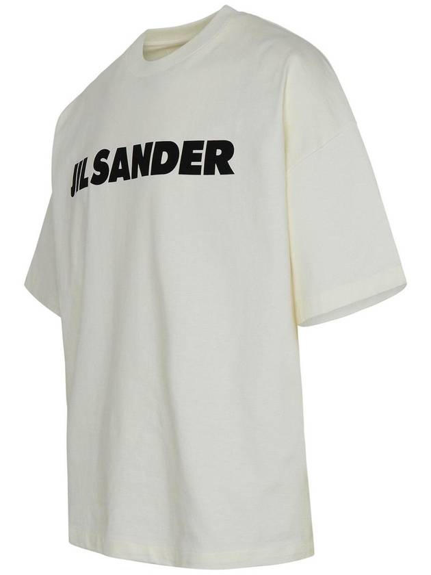 Men's Logo Cotton Short Sleeve T-Shirt White - JIL SANDER - BALAAN 3